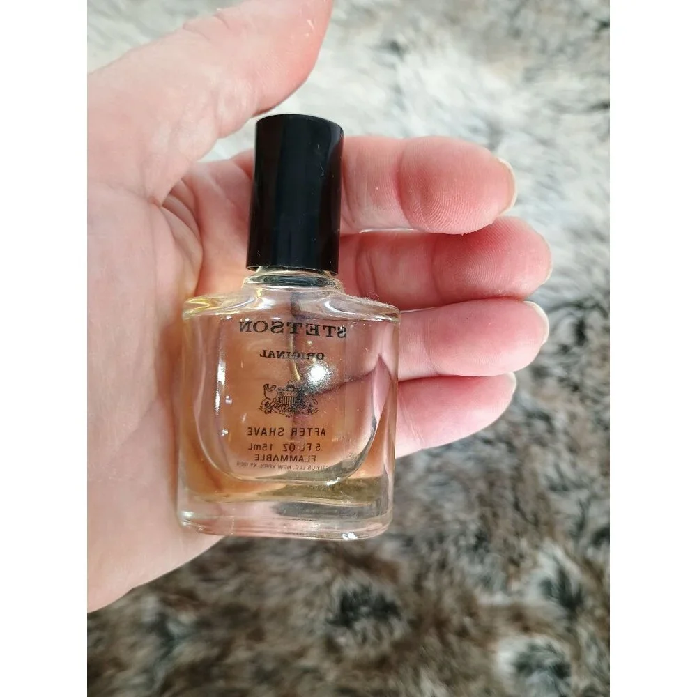 Stetson Original After Shave Splash Half full 5‎ Fl Oz Glass Bottle Vintage Mens